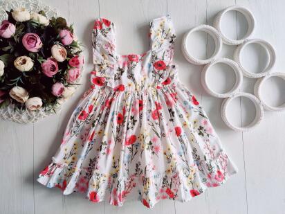 12,18 міс, зріст 86 Бавовняний сарафан у маках