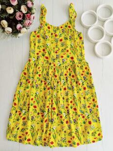 11 років, зріст 146 Красивий яскравий літній сарафан жатка з віскози