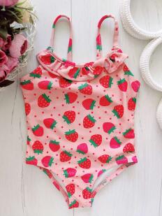 18,24 міс, зріст 86,92 Гарний дитячий купальник у полуничках