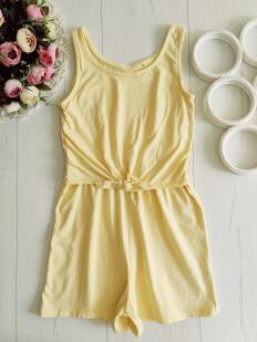 8 років, зріст 128 Жовтий ромпер літній