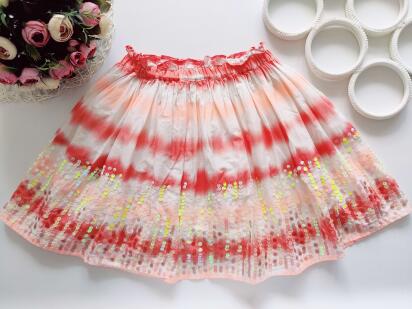 7,8 років, зріст 128 Бавовняна спідниця в паєтках