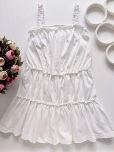 5,6 років, зріст 116 Білий трикотажний сарафан