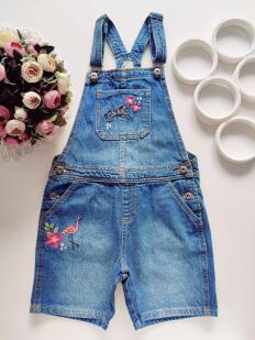 8 лет, рост 128 Джинсовый комбинезон шортами