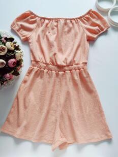 12,13 лет, рост 152,158 Персиковый ромпер на лето
