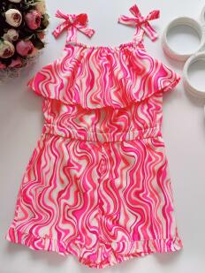 7,8 лет, рост 122,128 Красивый ромпер легкий летний