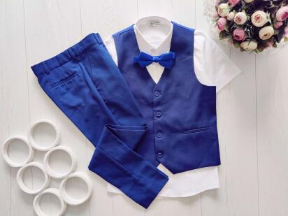 9 лет, рост 134 Новая белая рубашка, брюки и жилетка