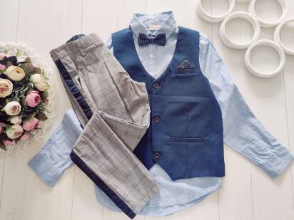 7,8 років, зріст 122,128 Ошатний брючний комплект одягу