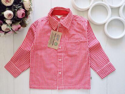 12,18 міс, зріст 80,86 Нова червона сорочка в клітинку