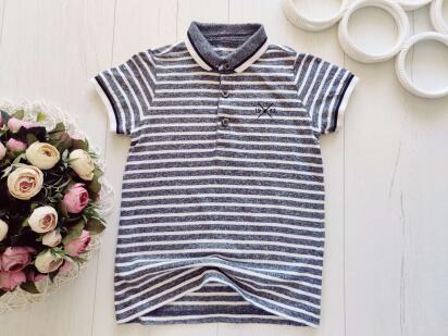 4,5 лет, рост 104,110 Поло в полоску