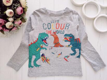 5 років, зріст 110 Лонгслів з динозаврами