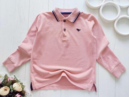 4,5 лет, рост 110 Красивое поло длинный рукав