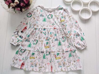 5,6 років, зріст 116 Трикотажна сукня з рукавами