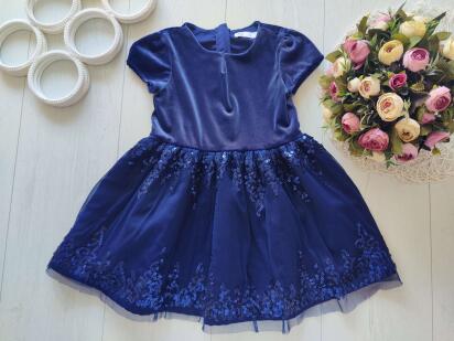4,5 років, зріст 110 Ошатна синя сукня для дівчинки