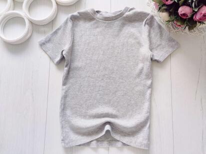 7,8 років, зріст 128 Стретчева футболка в рубчик