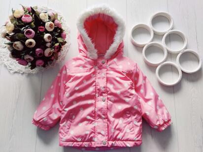 12,18 мес, рост 86 Теплая курточка на синтепоне, флис