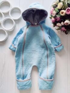 0-3 міс,Теплий комбінезон IOBIO, натуральна шерсть