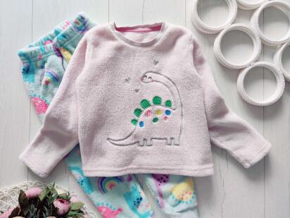 3,4 года, рост 98,104 Теплая пижама для девочки