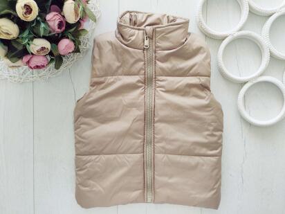 2,3 роки, зріст 92,98 Дитяча жилетка на ситепоні беж