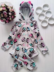 7,8 лет, рост 122,128 Теплый махровый кигуруми с микки