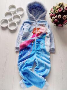 4,5 лет, рост 110 Теплый махровый кигуруми Frozen