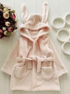 9,12 мес, рост 74,80 Теплый махровый халат зайчик Mamas & Papas