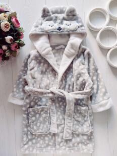 2,3 года, рост 92,98 Теплий махровый хлат с ушками