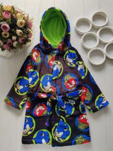 4,5 лет, рост 104,110 Теплий махровый халат Sonic
