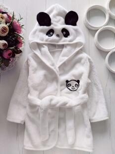 12 мес, рост 80 Теплый махровый халат панда