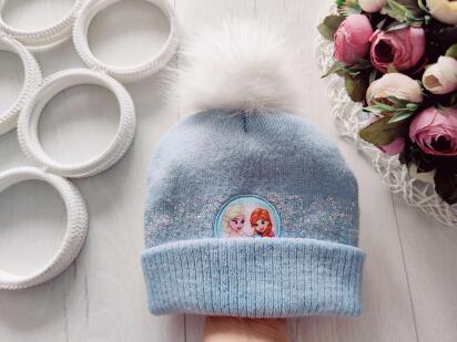 Шапка двойная вязка Frozen