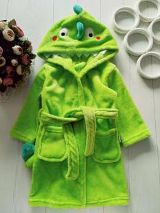 9,12 мес, рост 74,80 Яркий салатовый халат динозавр Lolanta