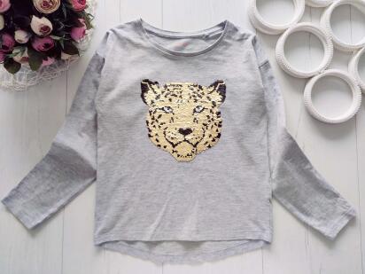 8 лет, рост 128 Реглан из пайеток