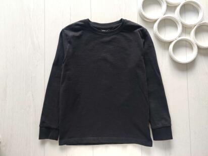 8 років, зріст 128 Чорний однотонний трикотажний реглан дитячий