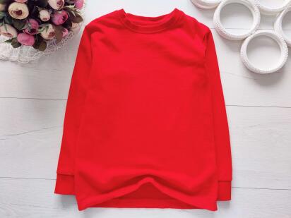 6 років, зріст 116 Червоний дитячий лонгслів однотонний