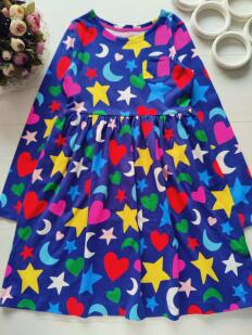 11,12 років, зріст 152 Сукня для дівчинки в зірках котон