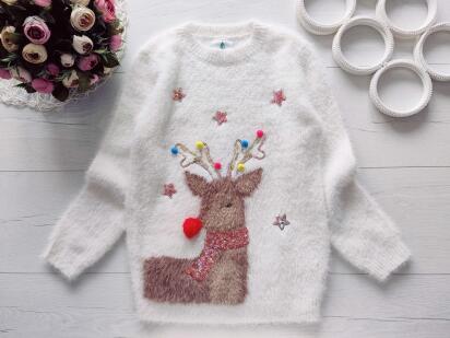8,9 років, зріст 128,134 Новорічний светр з оленем