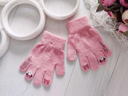 3,4 года, Вязаные рукавички для девочки с микки