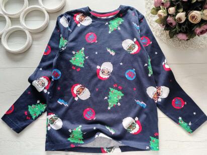 9,10 років, зріст 140 Новорічний реглан санта