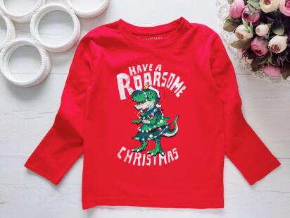 4,5 років, зріст 110 Новорічний реглан із динозавром