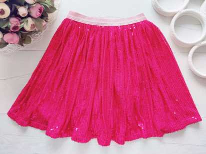 5 років, зріст 110 Рожева блискуча дитяча спідниця Рожева блискуча дитяча спідниця
