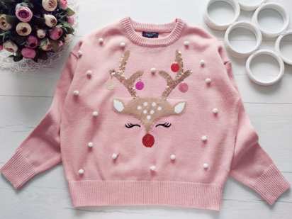 S Гарний новорічний светр з оленем