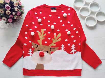 13,14 років, зріст 158,164 Гарний новорічний светр з оленем