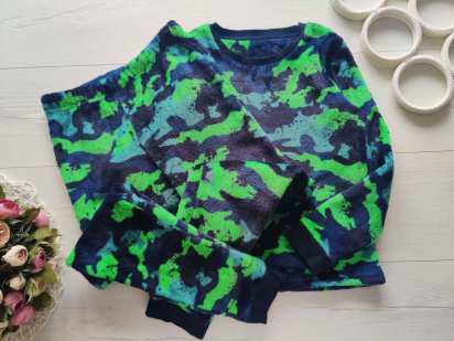 9,10 лет, рост 134,140 Теплая махровая пижама для мальчика