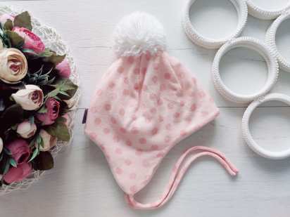 51 (18-24 мес) Теплая зимняя шапка на синтепоне, флис