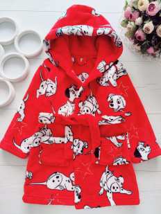 2,3 роки, зріст 92,98 Гарний теплий дитячий халат із собаками
