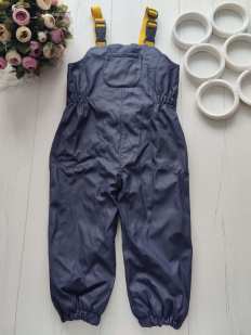 2,3 года, рост 92,98 Непромокающий зимний полукомбинезон на флисе