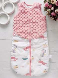 0-6 міс, зріст 56-68 Спальний мішок для дівчинки на синтепоні