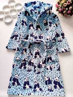 10,11 лет, рост 146 Теплый детский халат