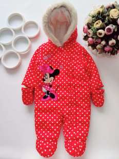 3-6 міс, зріст 68 Теплий комбінезон на синтепоні з міккі BHS