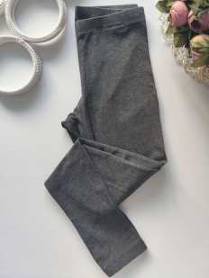 7 лет, рост 122 Темно серые детские лосины