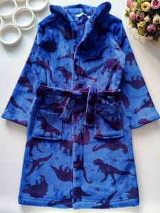 9 лет, рост 134 Халат в динозаврах